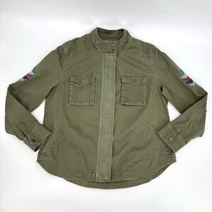 Natural Reflections Utility Jacket XL Olive Green Military Style Field Coat